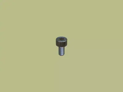 Steel Stained M3 Torx T10 Cap Bolt with PBR 4K 3D model