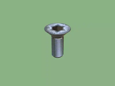 Steel Stained M5 Bolt Allen Counter Sink PBR 4K 3D model