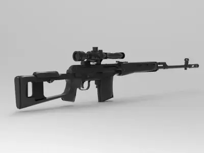 SVD rifle 3D model