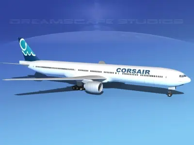 Boeing 777-300 Corsair  3D model