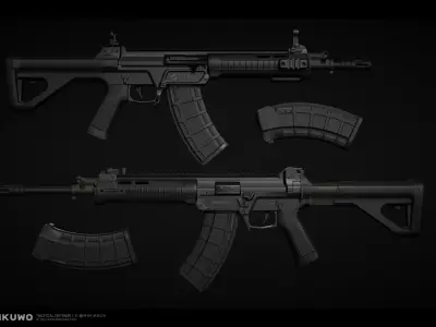 QBZ191 And 192 Game Ready Low-poly 3D model