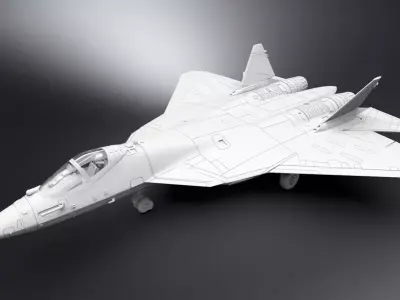 SU 57 Scale model 3D print model