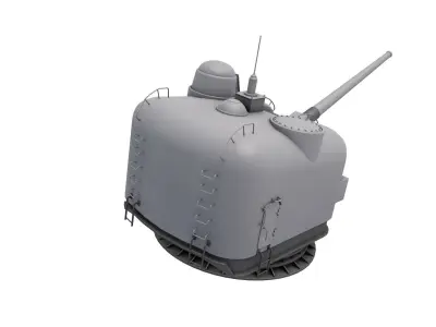 Mark 42 Naval Gun 3D model