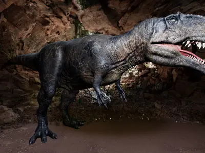 Dinosaur Giganotosaurus Real Dinosaur Series Low-poly 3D model