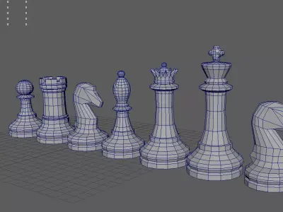Chess pieces Free 3D model purchase