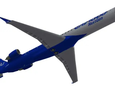  Bombardier CRJ 1000 NextGen Home livery Low-poly 3D model