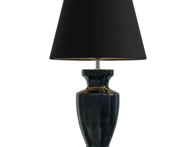  Eno Ceramic Arrius Granada Shade Lamp Model, Black 