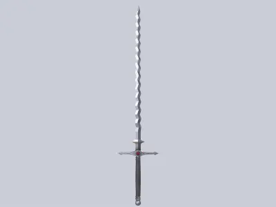 Flamberge Low-poly 3D model buy