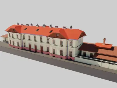 Eastern European Building 017 Low-poly 3D model