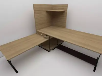 Corner Computer Desk Free 3D print model