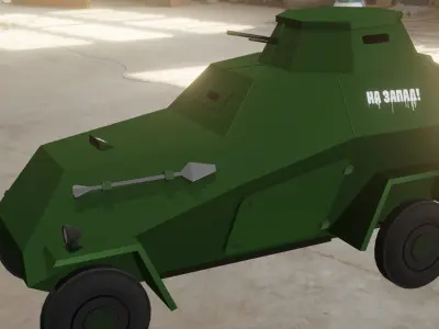 BA-64 Low-Poly - Blender Low-poly 3D model