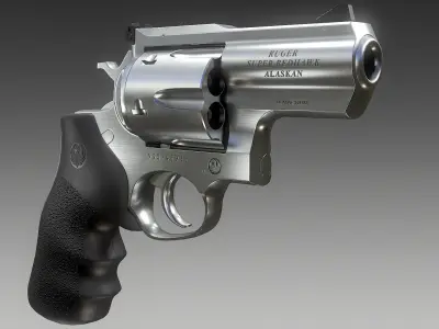 Ruger Super Redhawke Alaskan Low-poly 3D model
