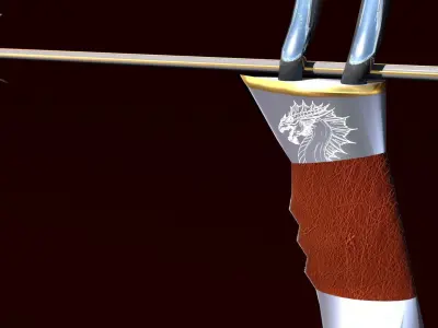 Steampunk-Dragon Bow Low-poly 3D model
