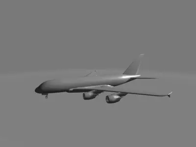 Airbus A380 Super-jumbo Free low-poly 3D model