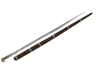 5 North African Swords Collection Low-poly 3D model