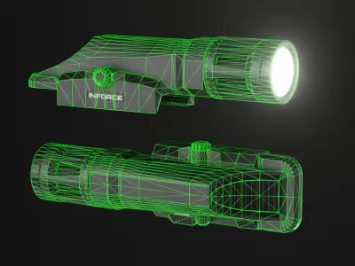 Inforce WMLx - Weapon Mounted Light - Game Asset Low-poly 3D model