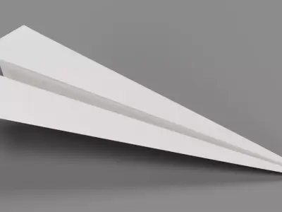 Paper Plane V1 Low-poly 3D model