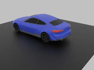 Low Poly Sports Car 1 Free low-poly 3D model