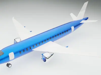 Plane  787 Free low-poly 3D model