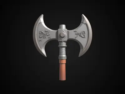 Stylized Dwarf Sword - Moltenmark - Game Ready 3D model