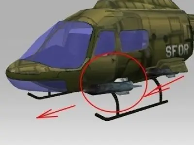 Bell 406 Helicopter 3D model