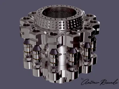 Mechanical Wonder Sci-Fi Industrial Decorative Component 3D model