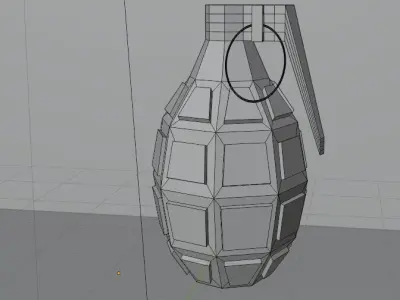 High-Quality Hand Grenade 3D Model Low-poly 3D model