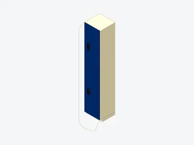 Locker - Resin - Locka - Classic Extra - Double Tier Low-poly 3D model