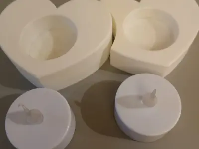 Heart Candle Holder - Romantic Tealight Holder Free 3D print model