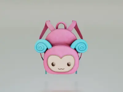 Bug bag backpack - Low poly 3D model Low-poly 3D model