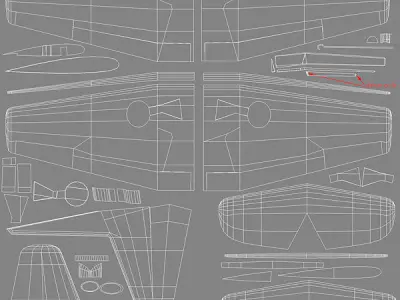 Grumman TBF Avenger Aircraft WWII Low-poly 3D model