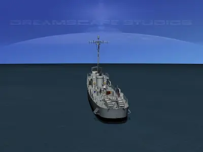 USS PC-1045 Submarine Chaser 3D model