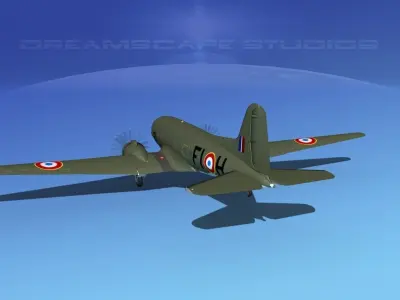 Douglas C-47 Dakota France 3D model