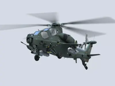 China Armed Helicopter - PLA-WZ10 3D model