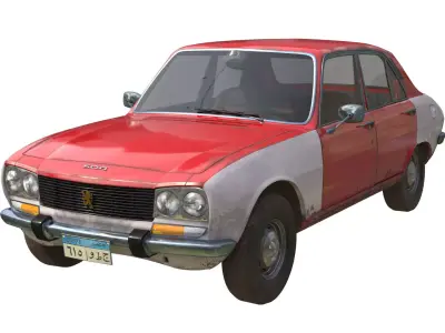 Peugeot 504 taxi Free 3D model