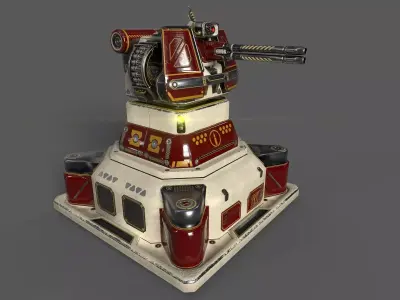 Small 30mm Autocannon 3D model