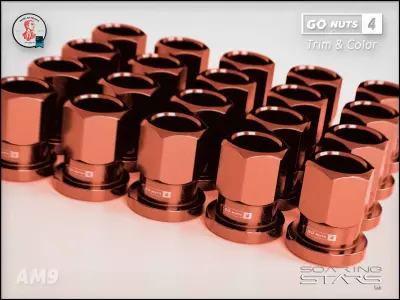 GoNuts 4 Aftermarket Trim and Color Lug Nut Customization Low-poly 3D model