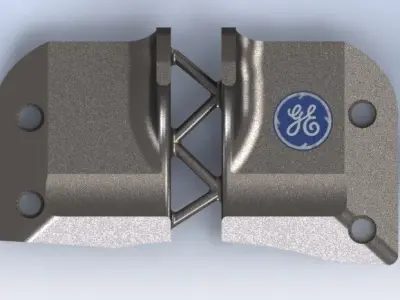 GE jet engine bracket Free 3D model