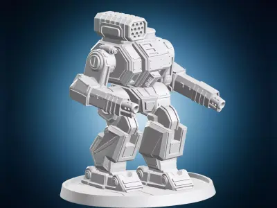 Bipedal Combat Robot Missile Pod Miniature 3D print model