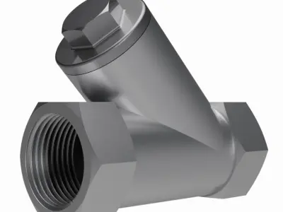 Lift Type Check Valves - BSP Threaded Ends - 3D model