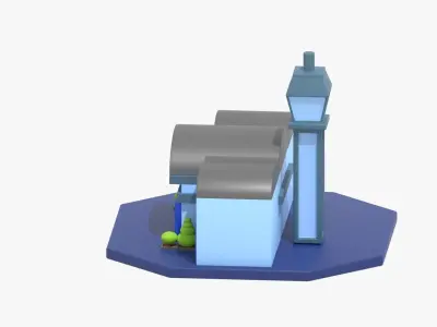 Airport 3D Illustration 3D model