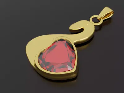 Swan Pendant for 3D printing Free 3D print model