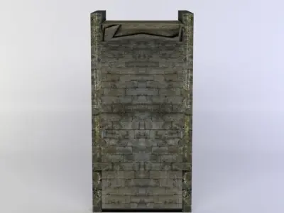 Bridge part Low-poly 3D model