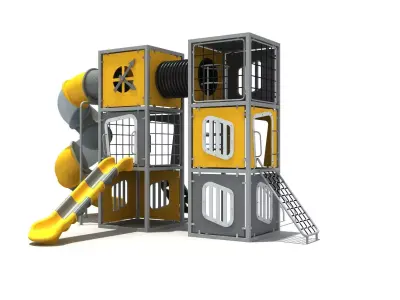 Kids outdoor commercial play structure 3D model 3D model