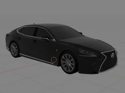 Lexus ls500 2019 Low-poly 3D model