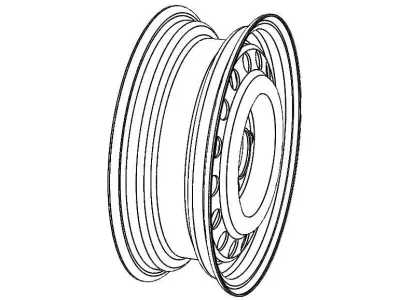 Trailer Wheel 13 inch 165R13 4 Stud x 100mm PCD 3D model