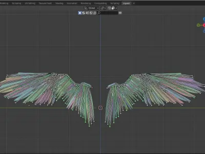 Angel Wings Rig 3D model