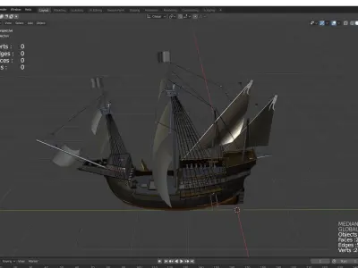 Sailing Ship Type C 3D model