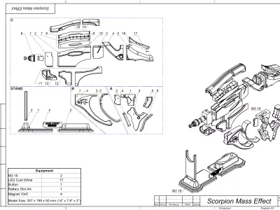 Scorpion - Mass Effect - STL CAD bundle - Commercial 3D print model