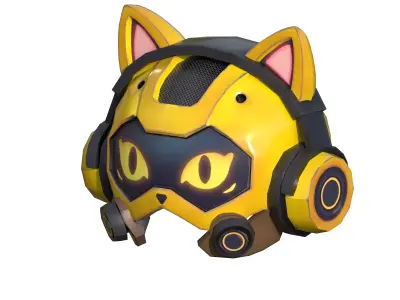 Roblox Hat Sci-fi Cat Ears 3D Model Low-poly 3D model